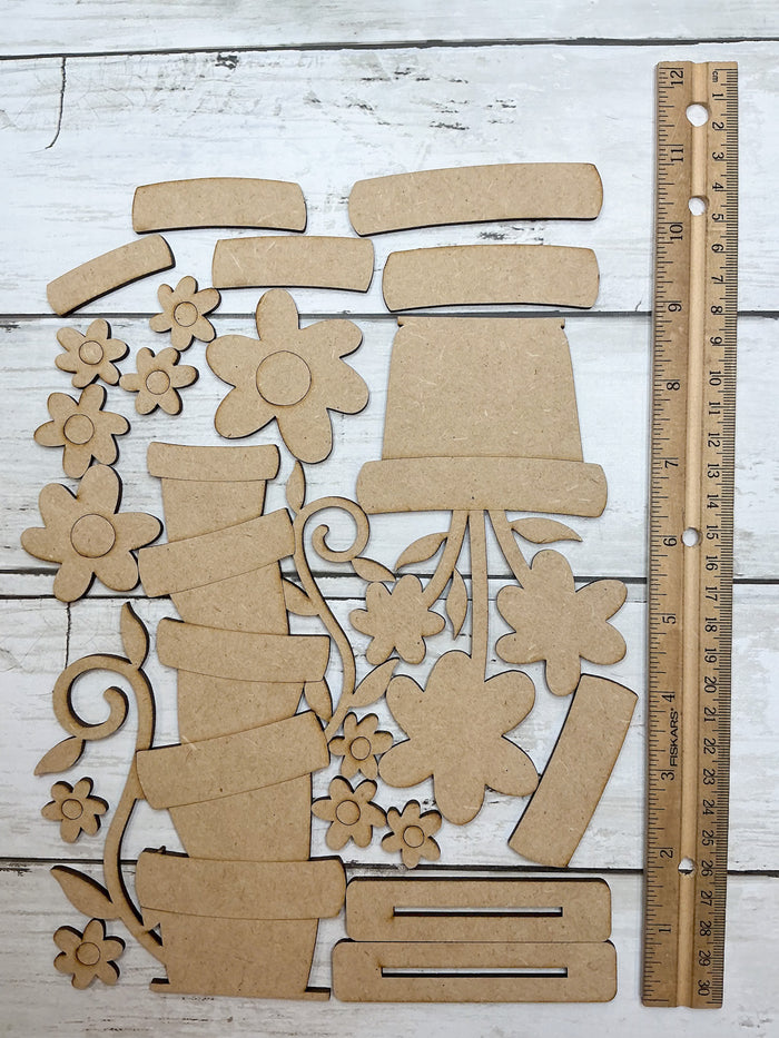 Pots and Flowers in Pot Pair DIY Kit