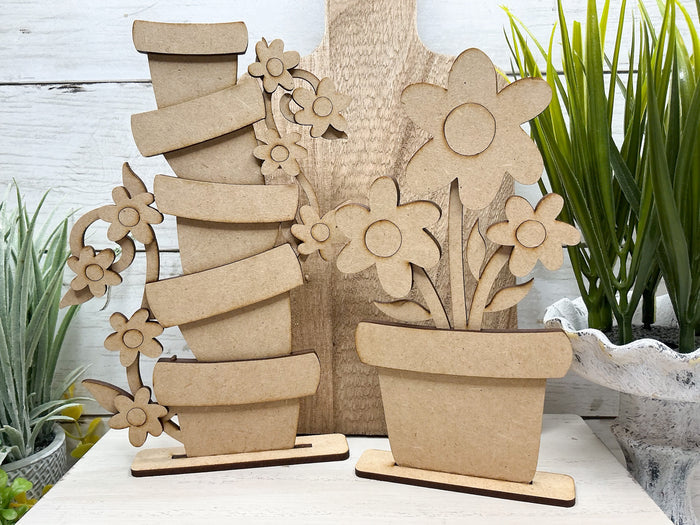 Pots and Flowers in Pot Pair DIY Kit