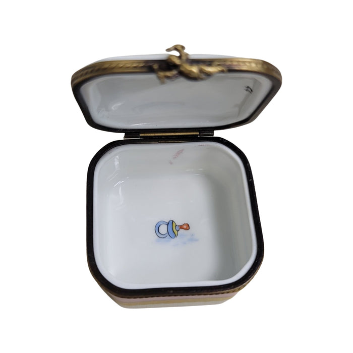 Baby in Pram Limoges Box Porcelain Limoges baby traditional French Trinket Box