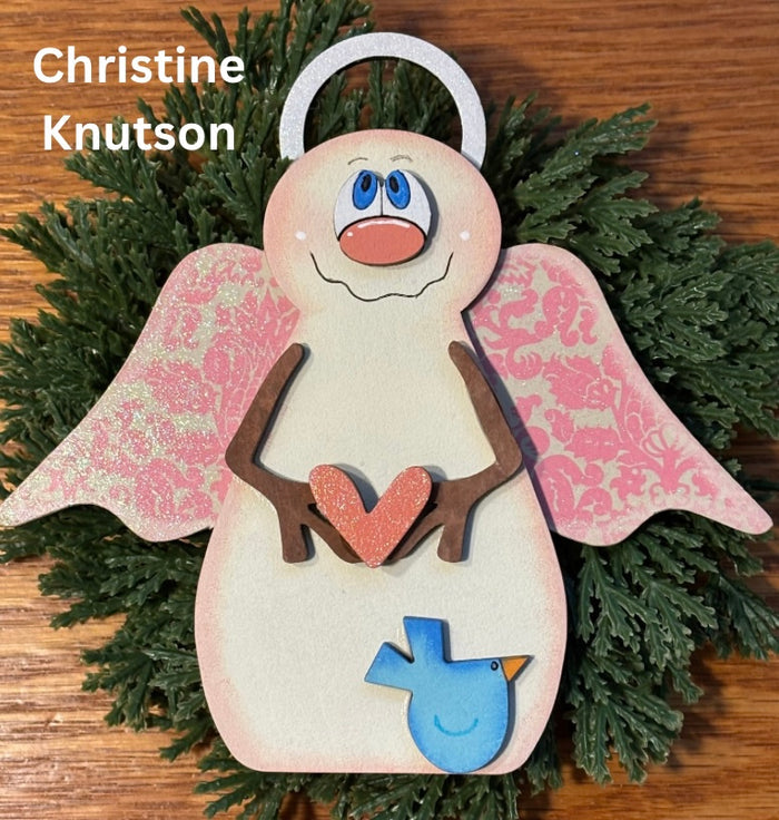 Primitive Angel Snowman Ornament DIY Kit