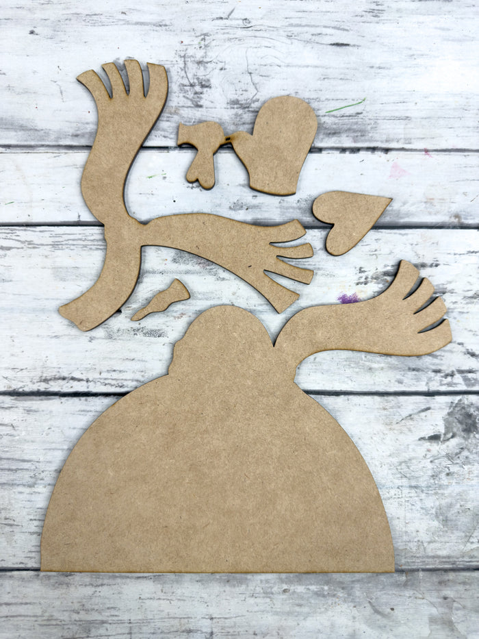 Primitive Big Body Snowman DIY Kit