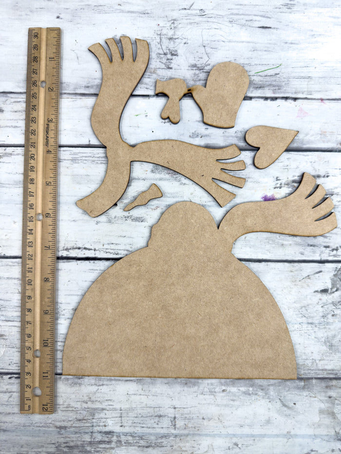 Primitive Big Body Snowman DIY Kit