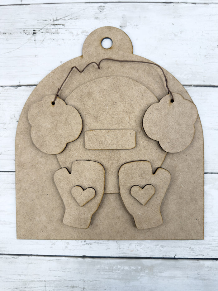 Primitive Giggling Snowman Cutting Board DIY Kit