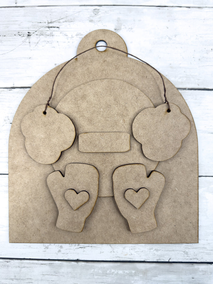 Primitive Giggling Snowman Cutting Board DIY Kit