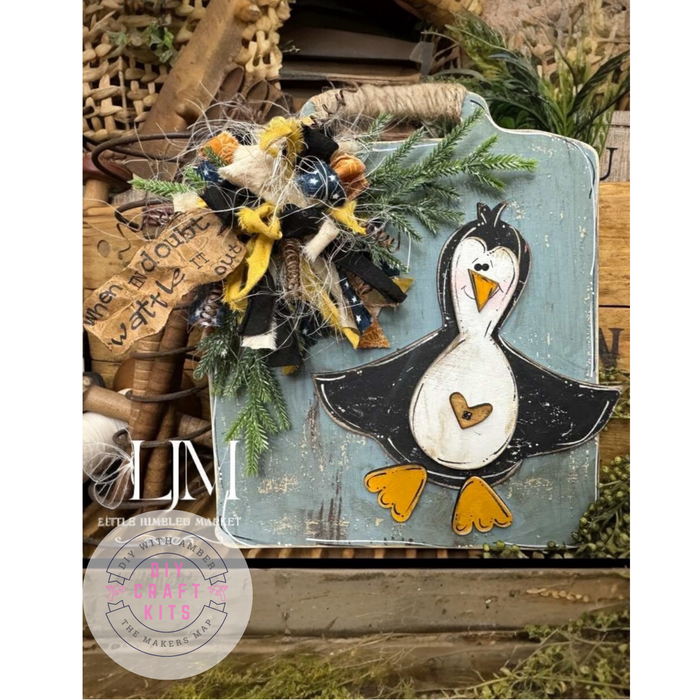 Primitive Penguin Cutting Board DIY Kit