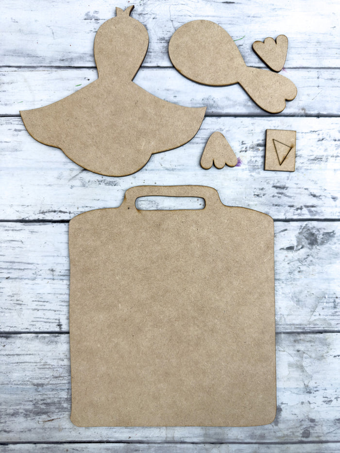 Primitive Penguin Cutting Board DIY Kit
