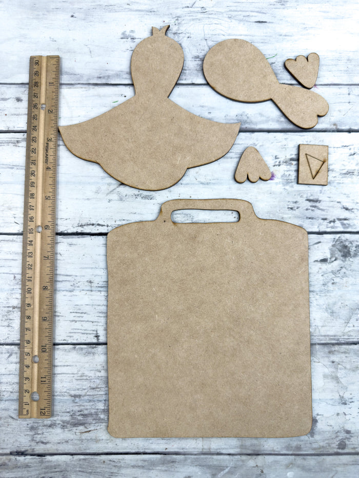 Primitive Penguin Cutting Board DIY Kit