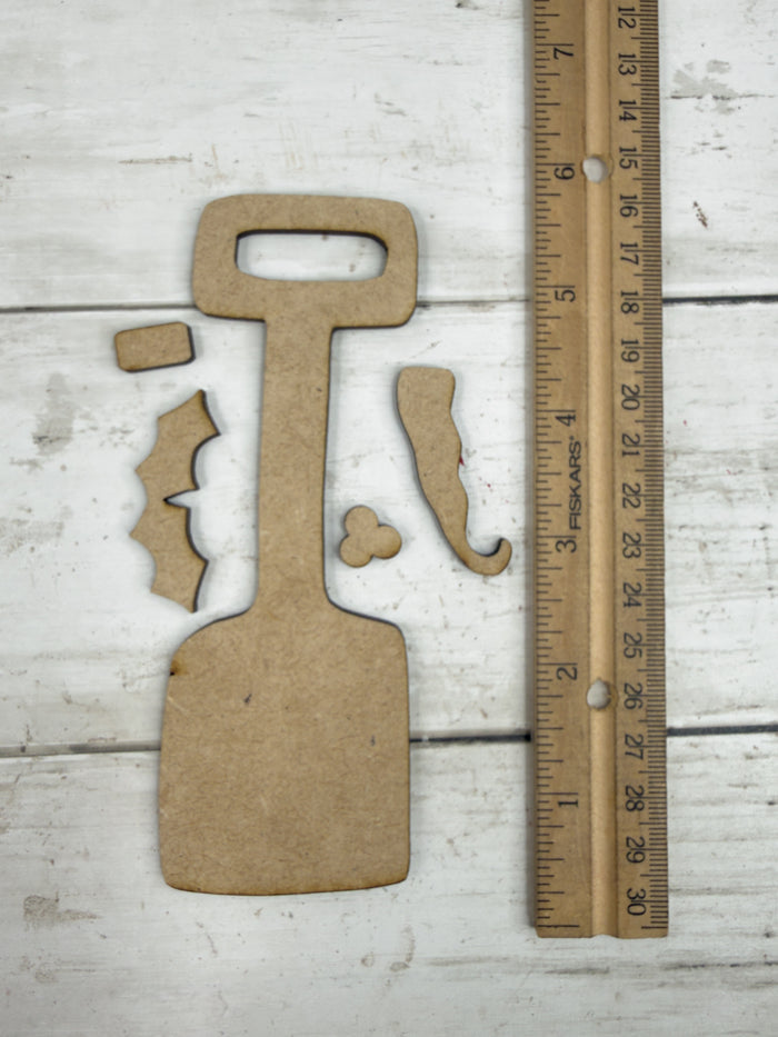 Primitive Snowmen Shovel Ornament DIY Kit