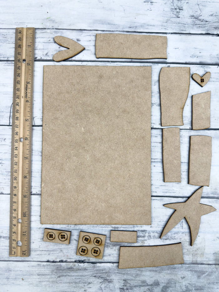 Primitive Stacked Christmas Tree Leaner DIY Kit