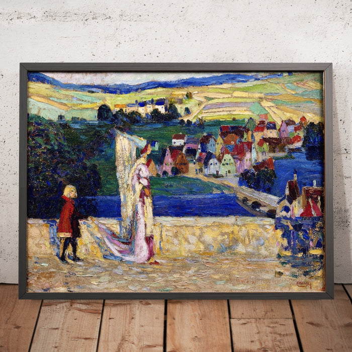 A framed image of