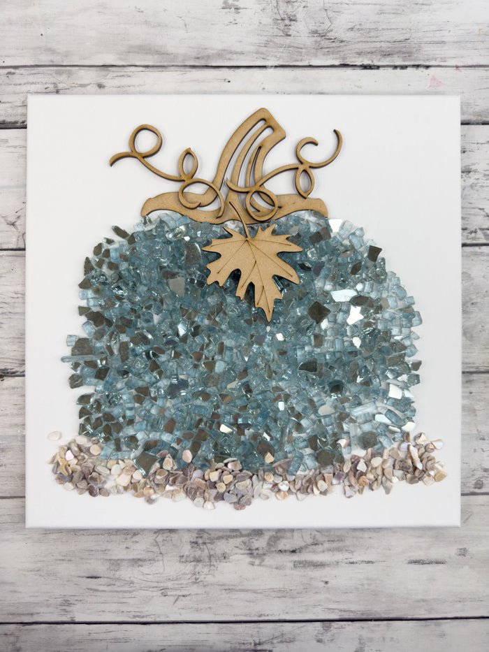 Pumpkin 12x12 Crushed Glass Canvas Project Kit