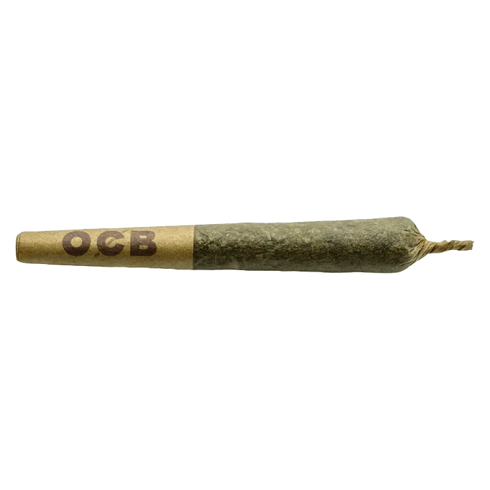 Close-up of the Purple Zushi Pre Rolled 3 x 0.5 g, showing a pre-rolled joint against a plain white background.