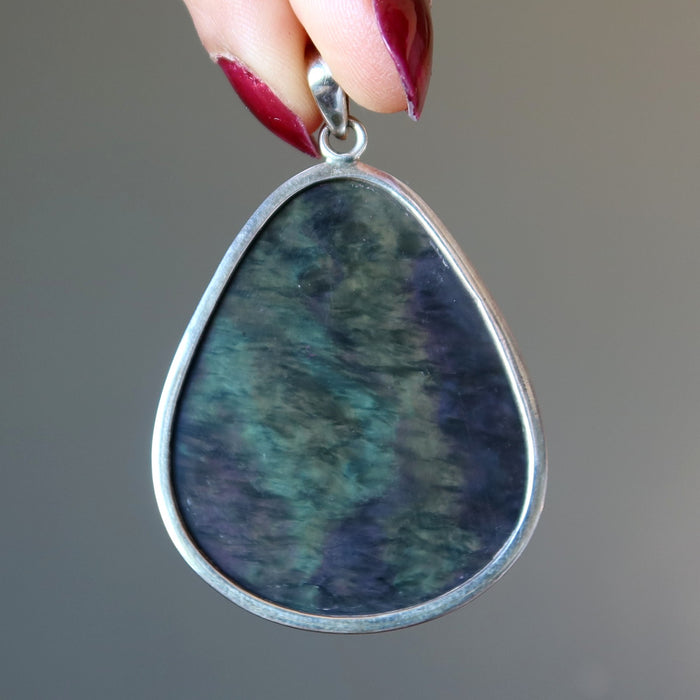 rainbow obsidian pendant