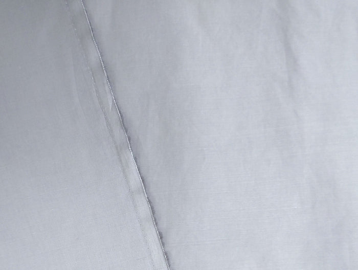 Ramie Cotton Fabric: Light Grey Broken Twill Weave with Glossy Finish 3585 - The Linen Lab - Grey