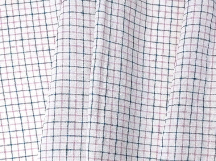 Ramie-Linen Harmony: Pre-Washed Softness in a Checked Design