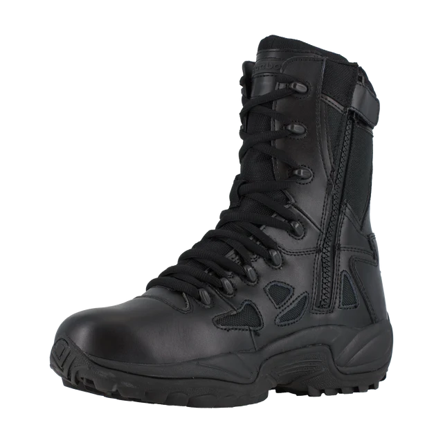 Reebok Men's 8" Stealth Side-Zipper Soft Toe Work Boots #RB8875