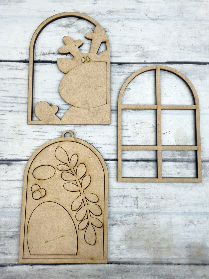 Reindeer Arch Window Ornament DIY Kit