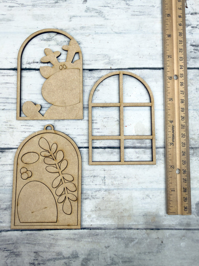 Reindeer Arch Window Ornament DIY Kit