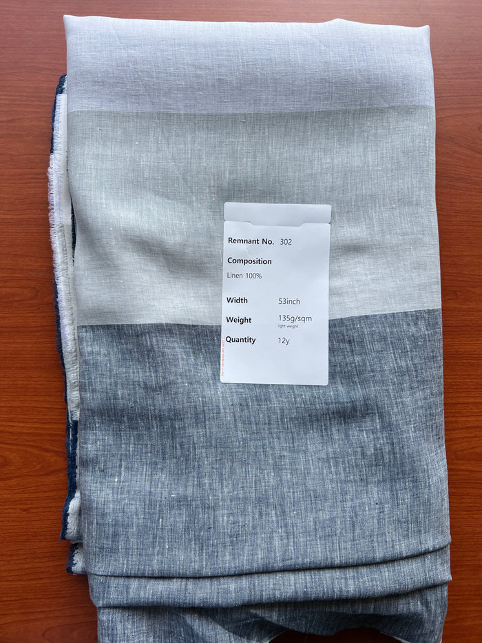 Remnant Fabric #302 - Linen 100%  12y
