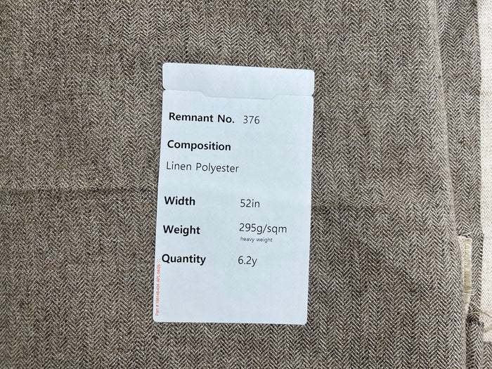 Remnant Fabric #376 - Linen Polyester - 6.2y