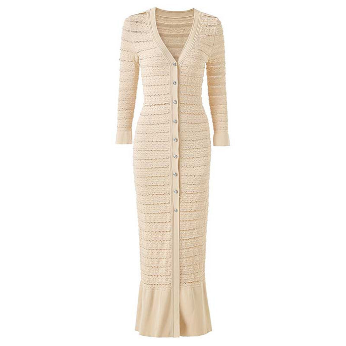 Rhinestone Knit Maxi Dress for Stunning Style