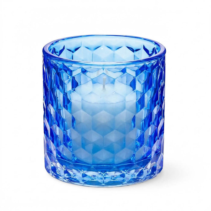 Richland Blue Chunky Honeycomb Glass Votive & Tealight Holder Set of 6