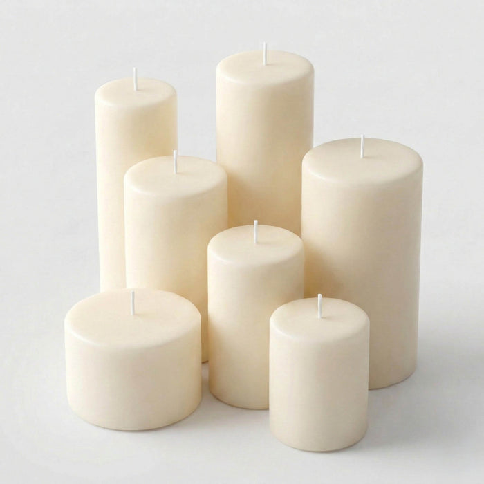 Richland Pillar Candle 2"x3" Light Ivory Set of 80