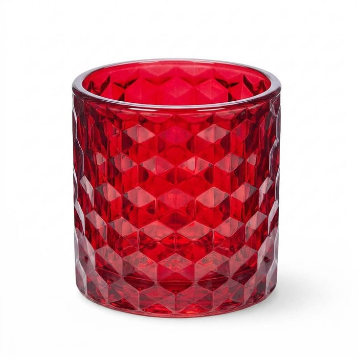 Richland Red Chunky Honeycomb Glass Votive & Tealight Holder Set of 48