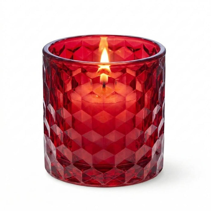 Richland Red Chunky Honeycomb Glass Votive & Tealight Holder Set of 48