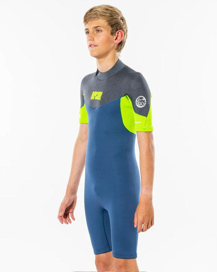 Ripcurl Dawn Patrol Jnr 2mm S/SL BZ Springsuit-Black/White-6-Skiforce Australia