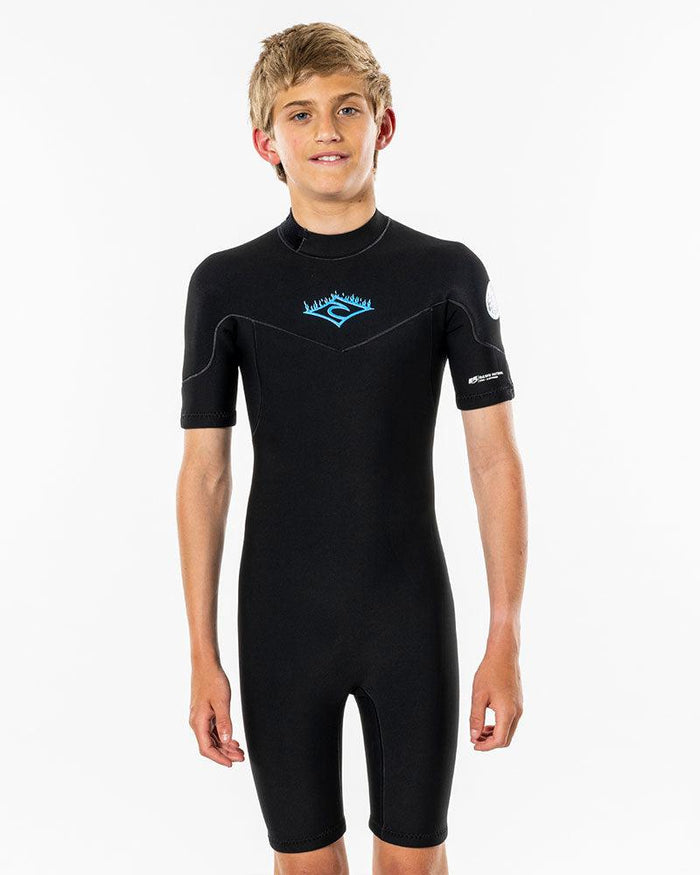 Ripcurl Dawn Patrol Jnr 2mm S/SL BZ Springsuit-Black/White-6-Skiforce Australia