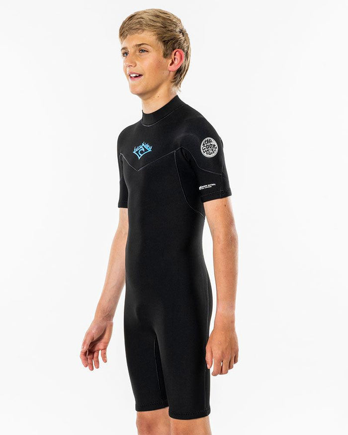 Ripcurl Dawn Patrol Jnr 2mm S/SL BZ Springsuit-Black/White-6-Skiforce Australia