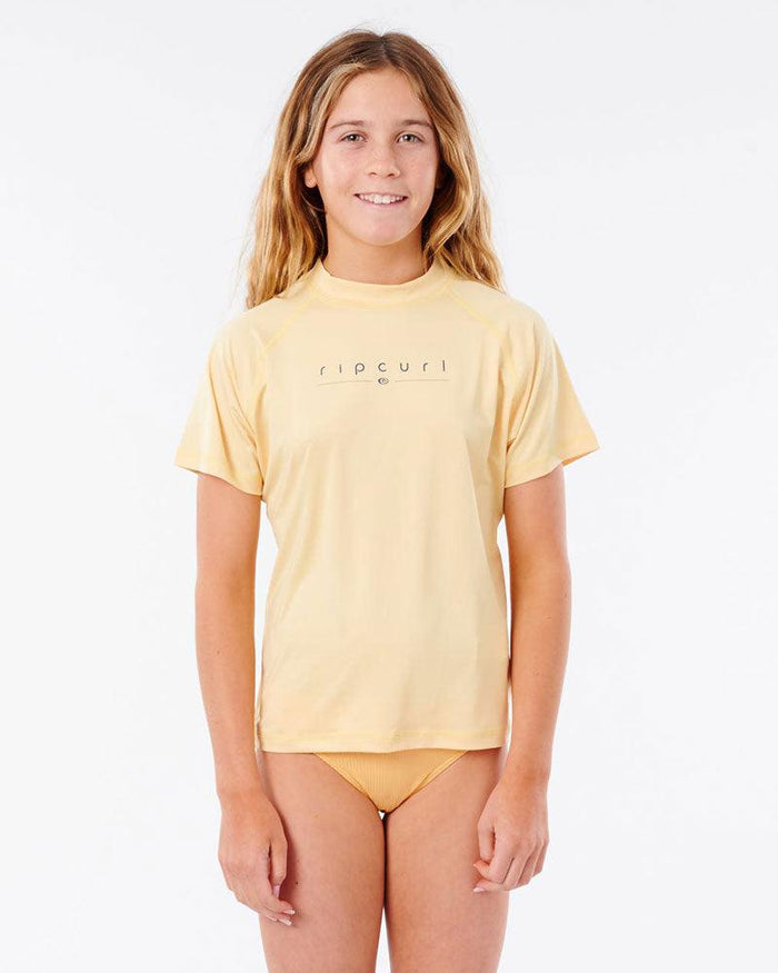 Ripcurl Golden Rays Girls SS UV Tee-Light Yellow-8-Skiforce Australia