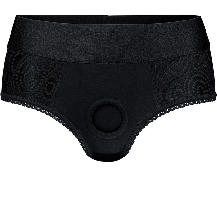 RodeoH Black Crotchless Panty Harness
