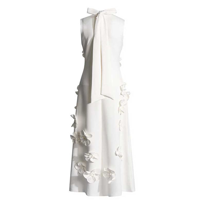 Rose Flower Maxi Dress Sleeveless Quince Gown