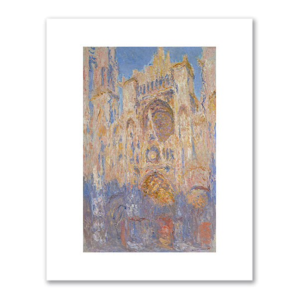 Claude Monet, Rouen Cathedral, Facade (sunset), harmonie in gold and blue, 1892, MusÃ©e Marmottan Monet, Paris. Photo Â© Bridgeman Images. Fine Art Prints in various sizes by Museums.Co