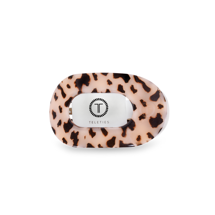Round Flat Hair Clip | Small | Blonde Tortoise
