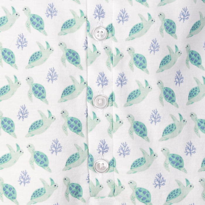 Ruched Bubble - Aqua Turtles