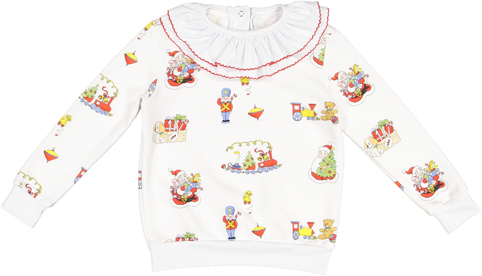 Sal & Pimenta Ruffle Sweatshirt - Christmas Toys