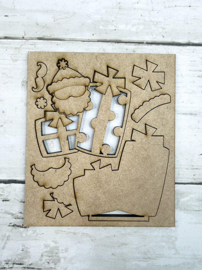 Santa and Gifts Cloche Cake Display Add on Insert Kit