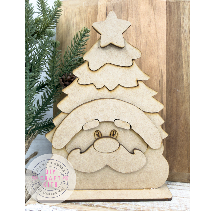 Santa Face Christmas Tree DIY Kit