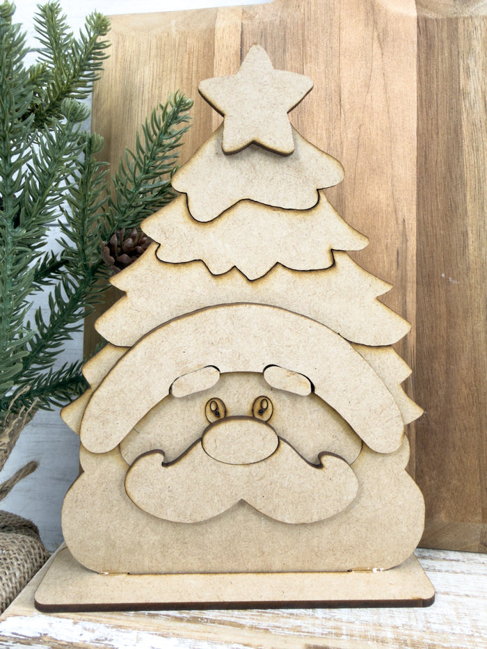 Santa Face Christmas Tree DIY Kit