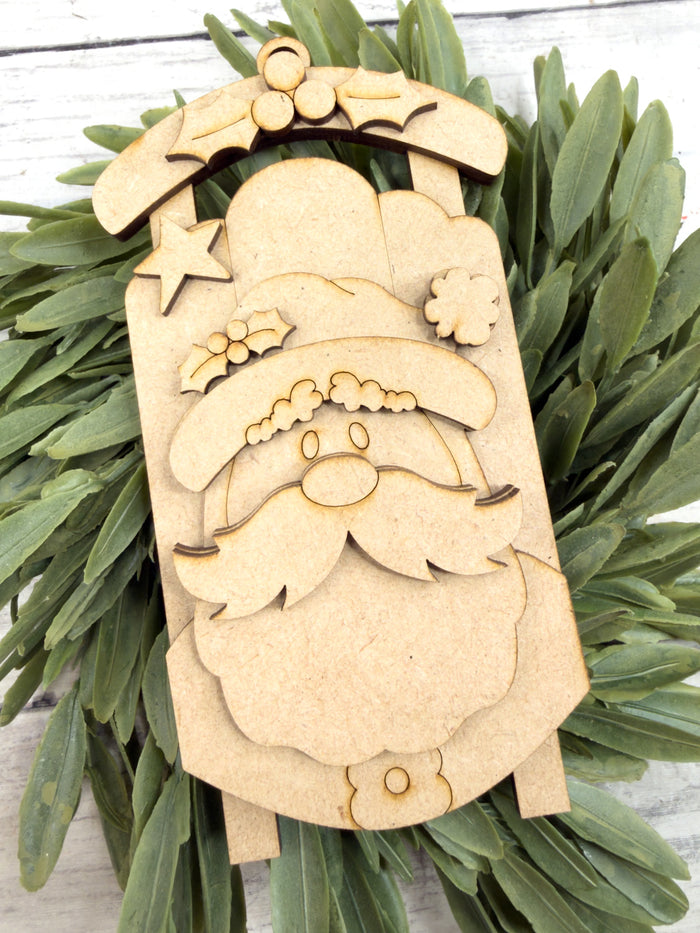Santa Face Sled Ornament DIY Kit