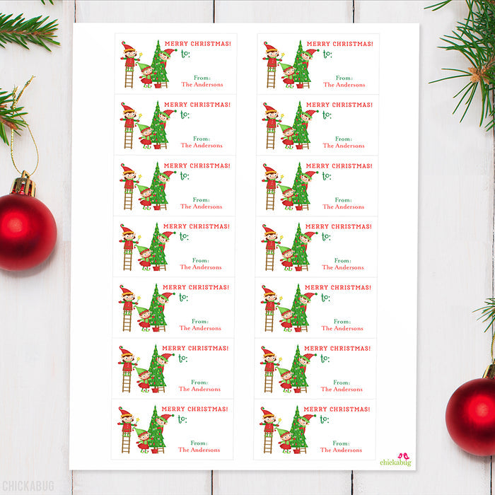 Santa's Elves Christmas Gift Labels