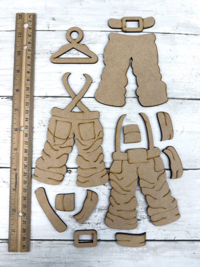 Santa's Overalls Ornament DIY Kit