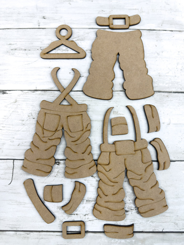 Santa's Overalls Ornament DIY Kit
