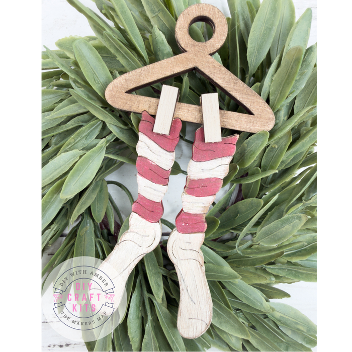 Santa's Socks Ornament DIY Kit