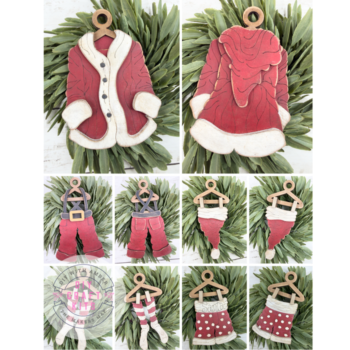 Santa’s Wardrobe Set Ornaments DIY Kit