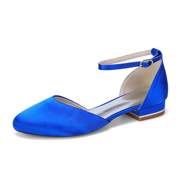 Satin Ankle Strap Wedding Flats – Elegant, Comfortable & Effortlessly Chic