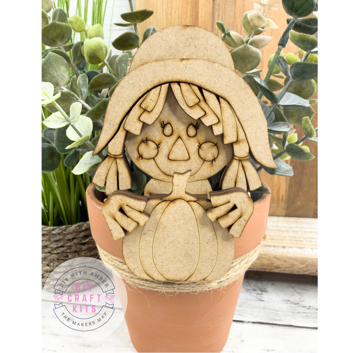 Scarecrow Girl and Pumpkin Hugger Kit